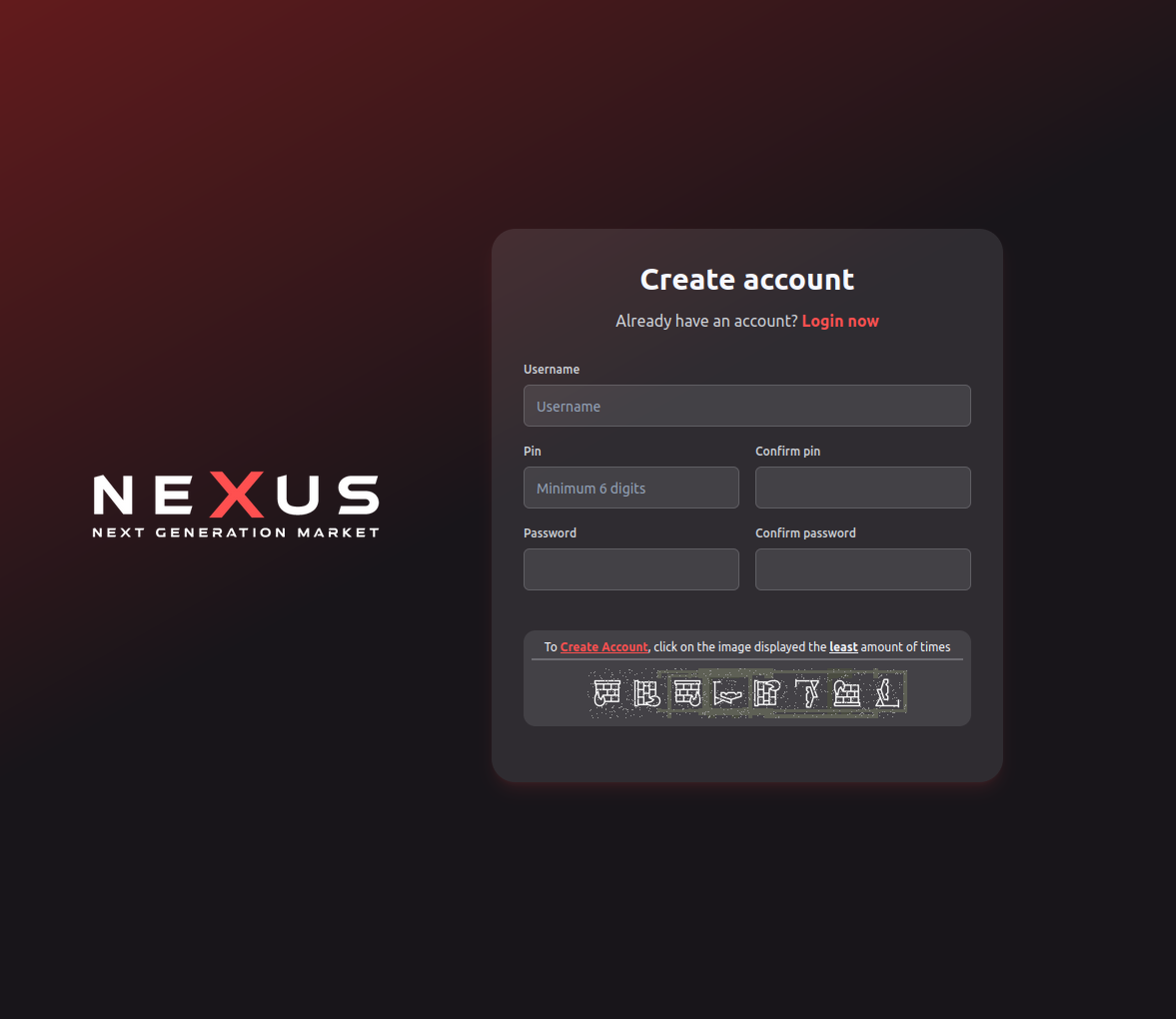 NEXUS Market Registration