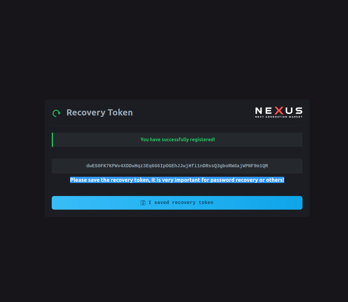 NEXUS Market Token